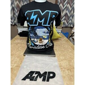 AMP- Any Means Possible Paradise Club Graphic T-Shirt Size Small Brand New Tags
